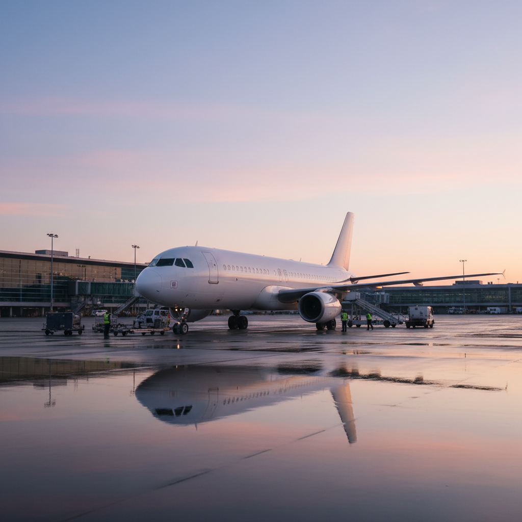 Passagerarplan på flygplats — flygbolaget Loganair