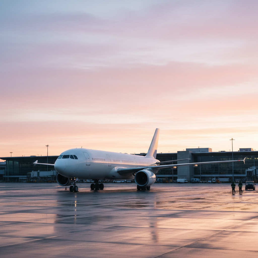 Passagerarplan på flygplats — flygbolaget Lufthansa